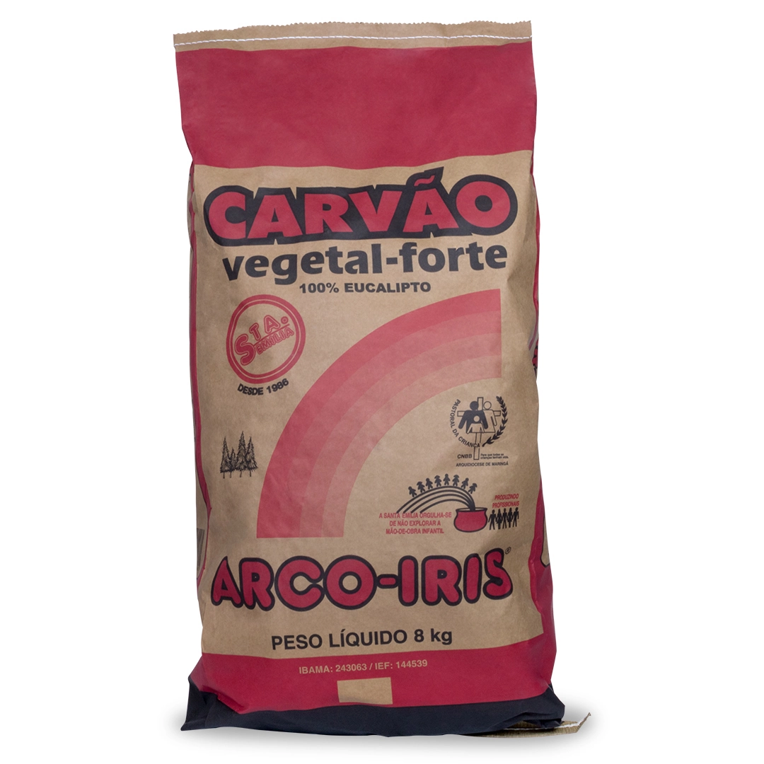 Carvão Vegetal Arco Iris 8Kg