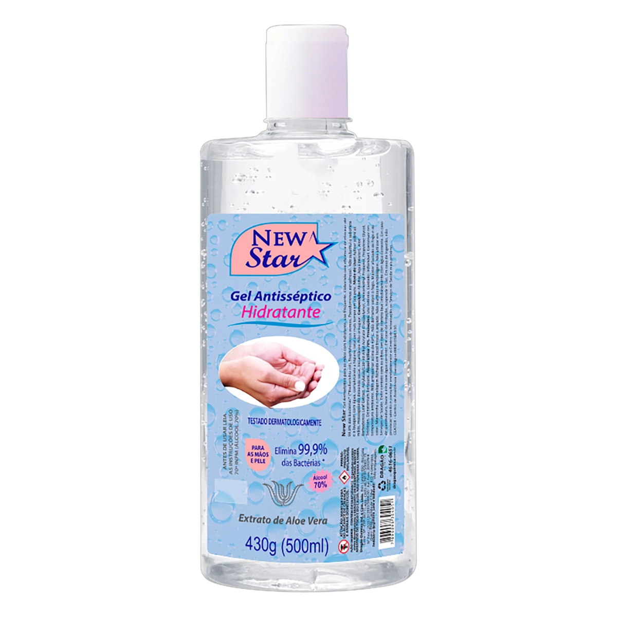 álcool Gel 70 Inpm Aloe Vera New Star Squeeze 430g