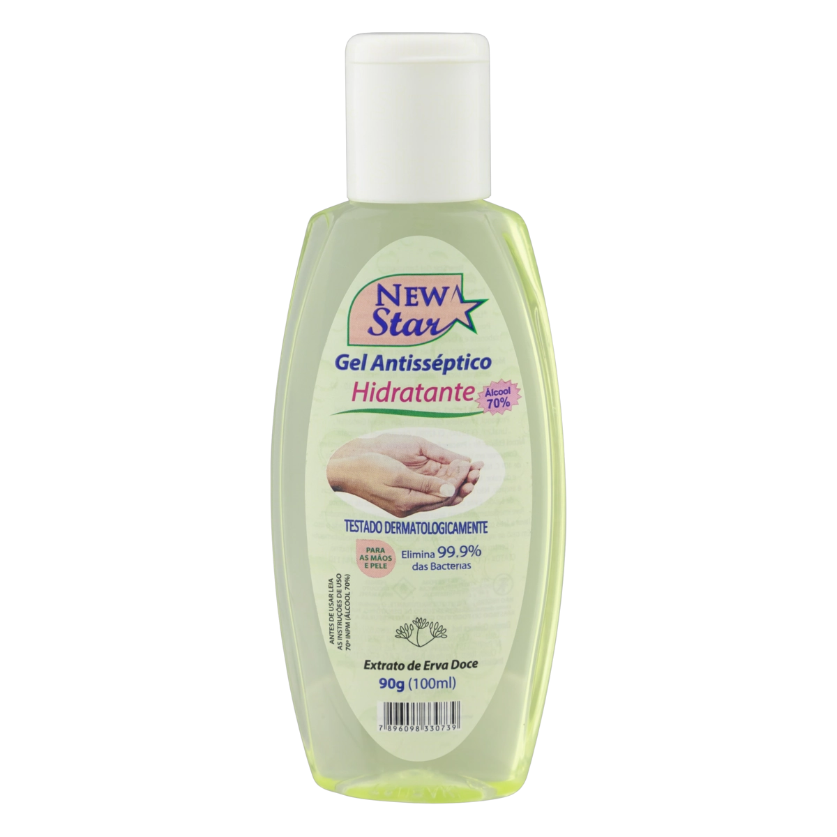 Álcool Gel Antisséptico Erva Doce New Star 100ml