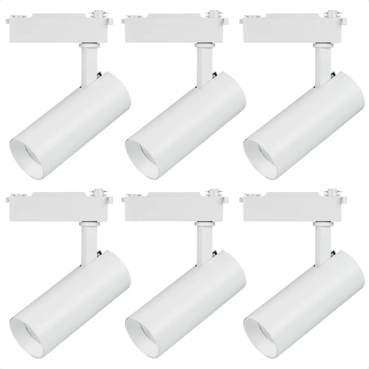 Kit 6 Spot Longo Led Mr16 Para Trilho Eletrificado Branco 3000k Quente