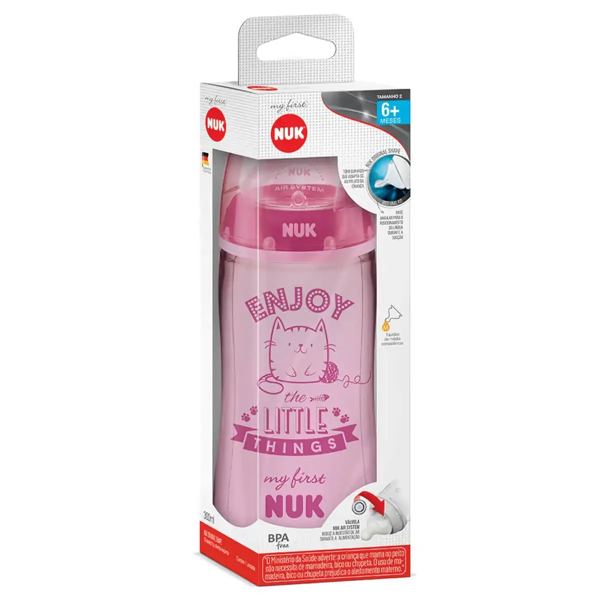 Mamadeira My First NUK 300ml Cor Rosa