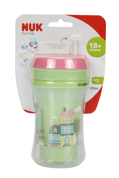 Copo Infantil de Transição Fun Com Canudo 270ml Verde - NUK