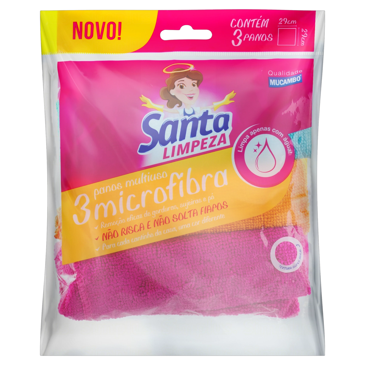 Pano Multiuso Mucambo Santa Limpeza 3 Unidades