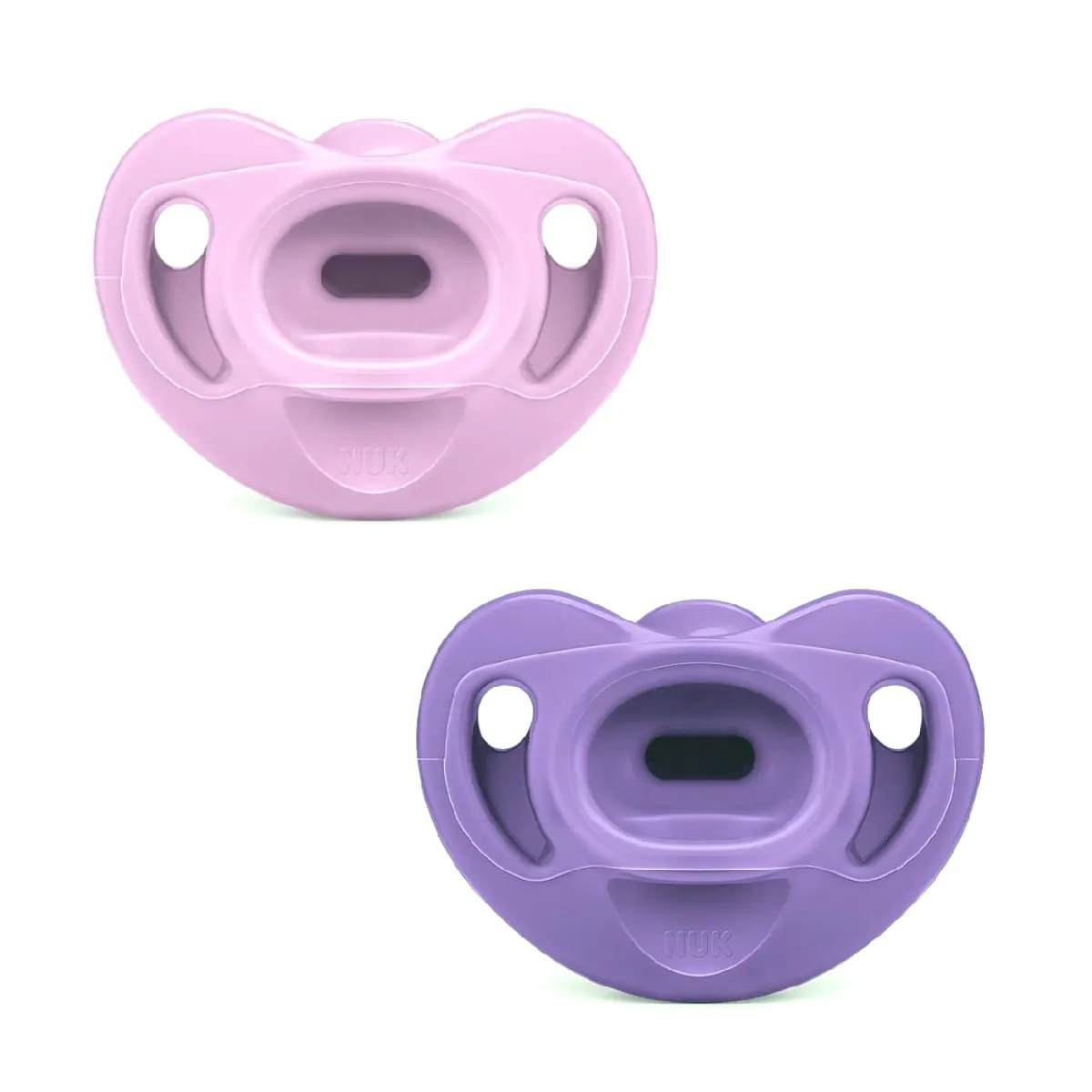 Kit 2 Chupetas Sensitive Soft 100% Silicone 0m+ Lilas- NUK - Kit 2 Chupetas Sensitive Soft 100% Sili