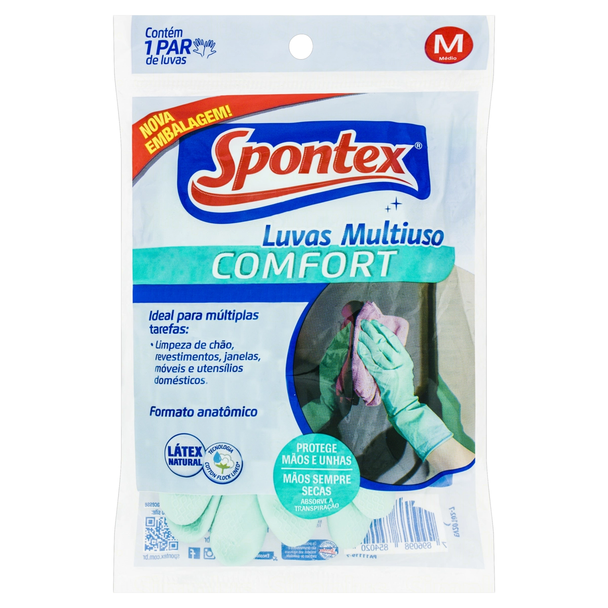 Luva Multiuso Verde Comfort Spontex M