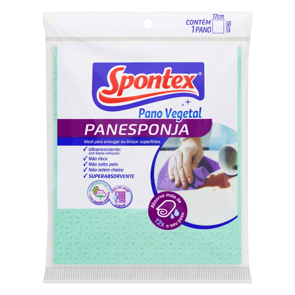 Pano Para Pia Vegetal Panesponja Spontex 17cm X 19cm