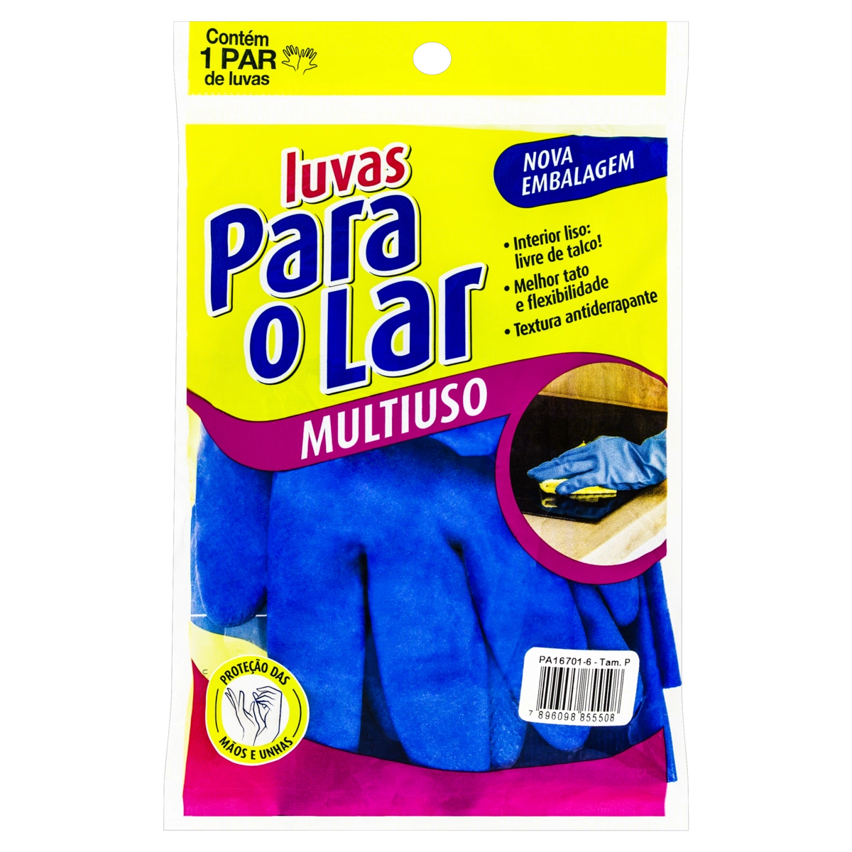 Luva Multiuso Azul Para O Lar P