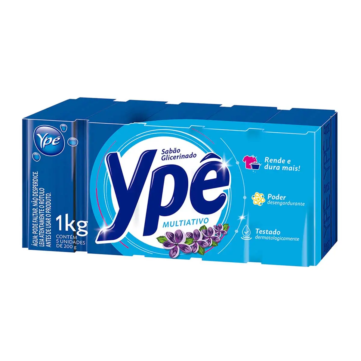 Sabão em Barra Ypê Azul Multiativo 1 Kg