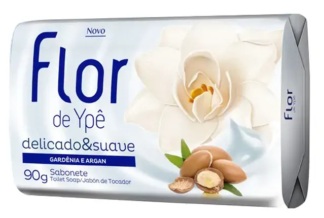 Sabonete Em Barra Gardênia E Argan Flor De Ypê Delicado Suave Cartucho 90g