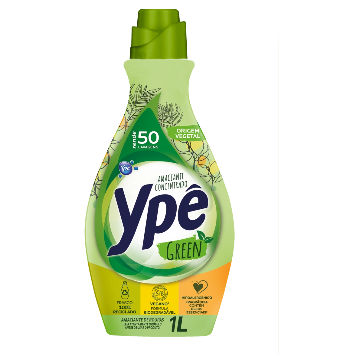 Amaciante de Roupa Concentrado Ypê Green Frasco 1l