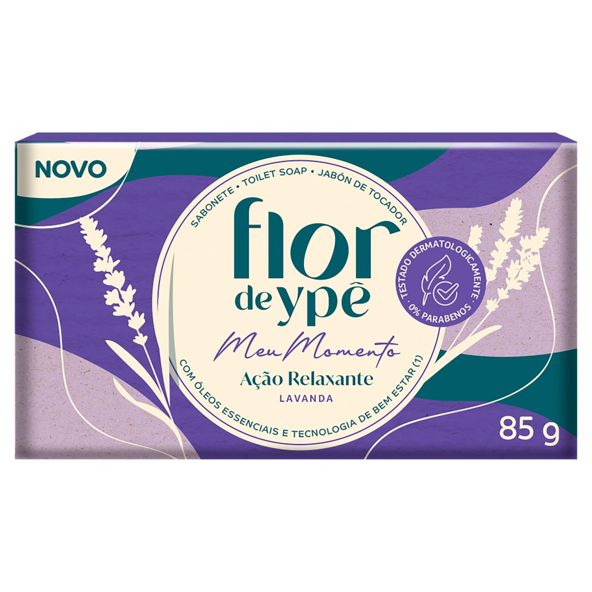 Sabonete Barra Lavanda Flor De Ypê Meu Momento Envoltório 85g