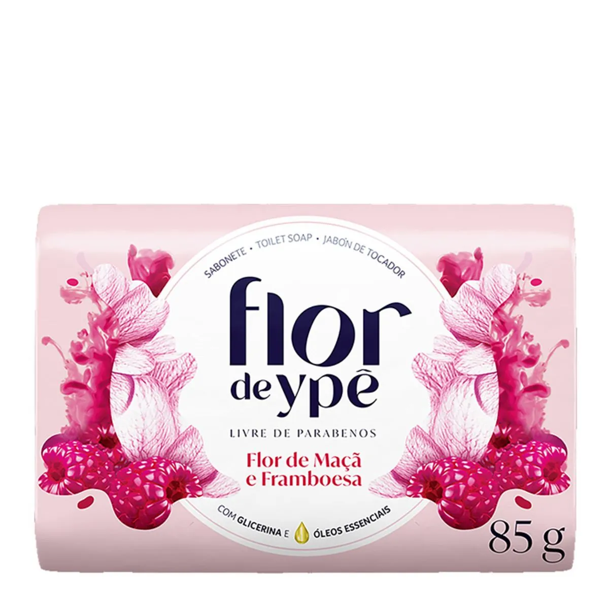 Sabonete Flor de Ypê Flor de Maçã e Framboesa 85g