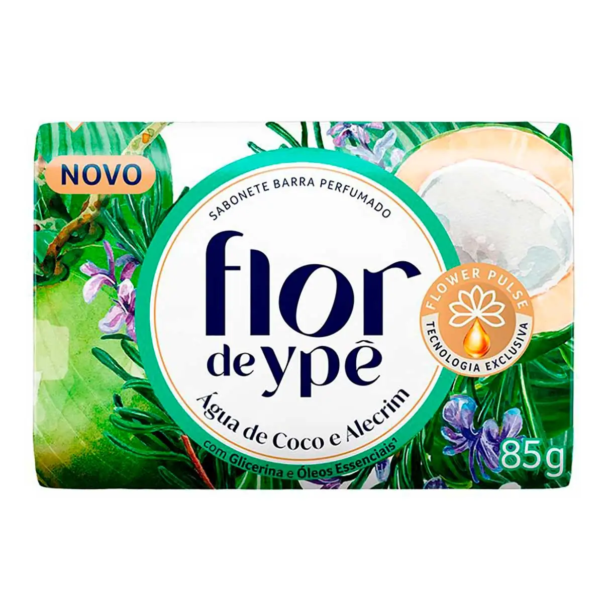 Sabonete Flor de Ypê Água de Coco e Alecrim 85g
