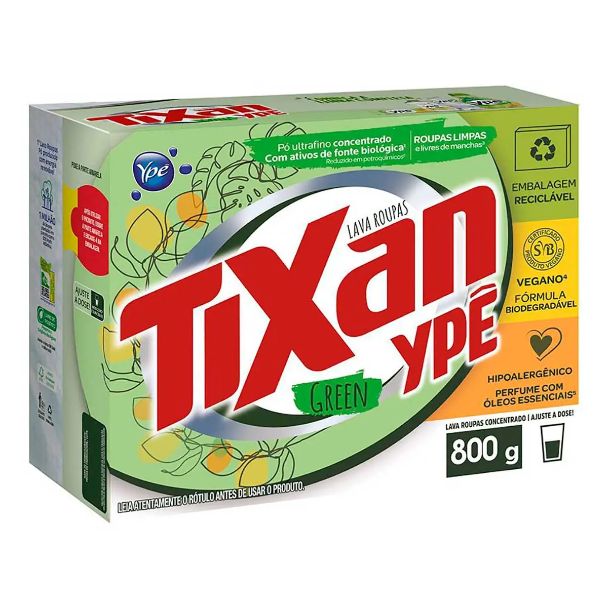Sabão em Pó Tixan Ypê Green 800g
