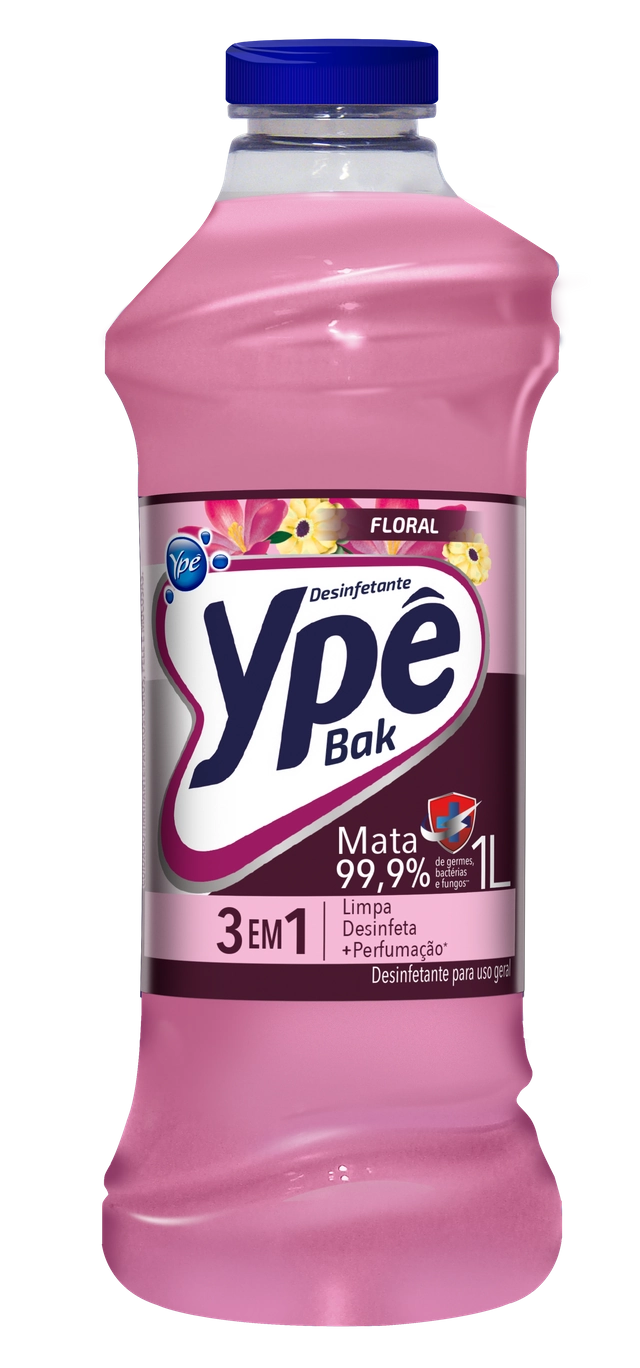 Desinfetante Uso Geral Floral Ypê Bak Frasco 1l