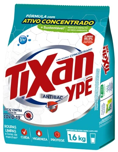 Lava Roupas Pó Concentrado Tixan Ypê Antibac Pacote 1,6kg