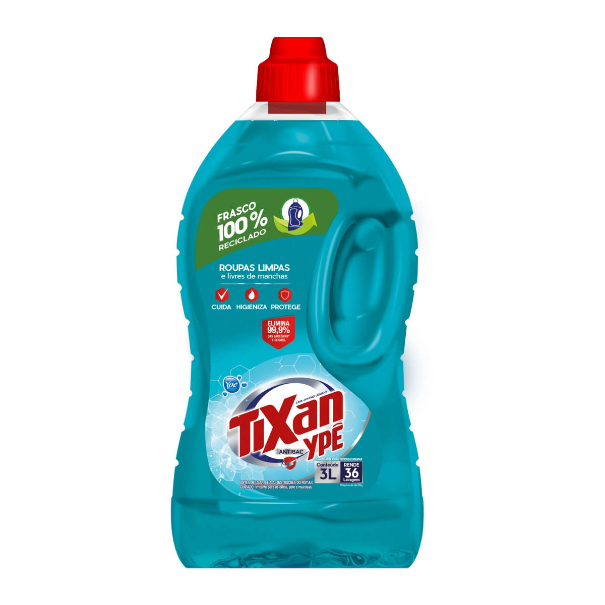 Lava-Roupas Líquido Tixan Ypê Antibac Frasco 3l