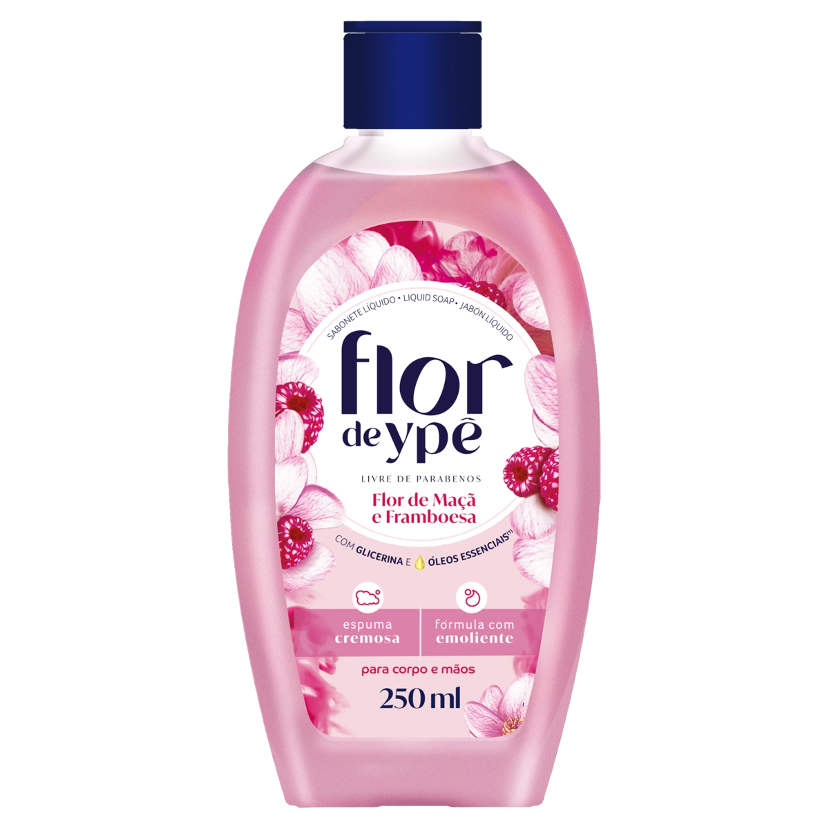 Sabonete Líquido Flor De Maçã E Framboesa Flor De Ypê Frasco 250ml