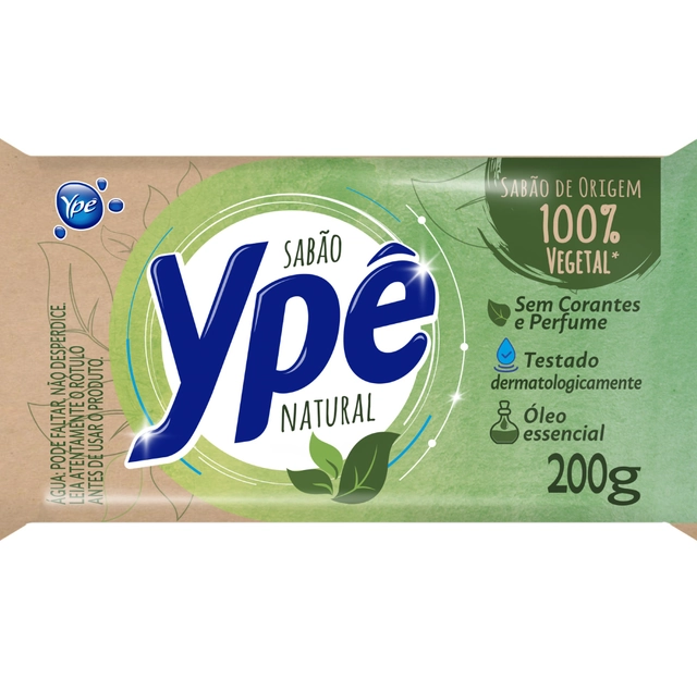 Sabão em Barra Natural Ypê Pacote 200g