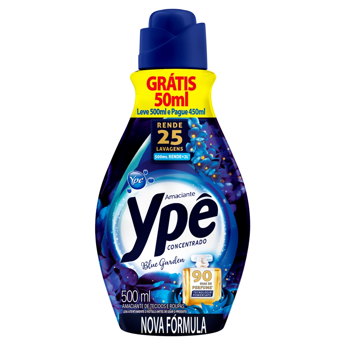 Amaciante De Roupa Concentrado Blue Garden Ypê Frasco Leve 500ml Pague 450ml