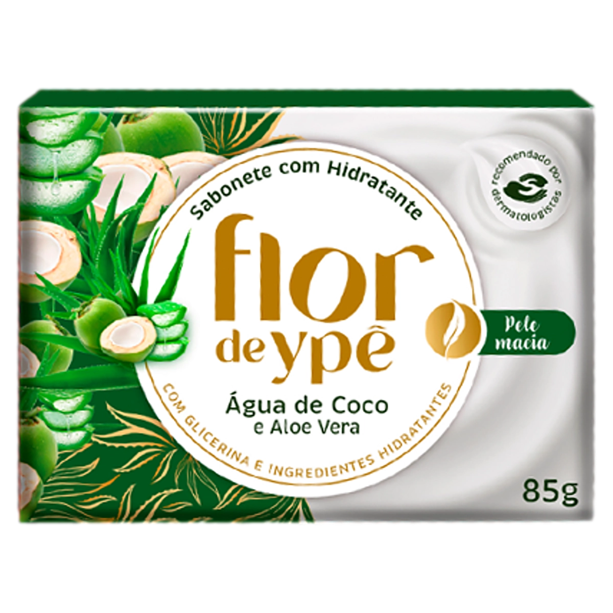 Sabonete Barra Hidratante água De Coco E Aloe Vera Flor De Ypê Caixa 85g
