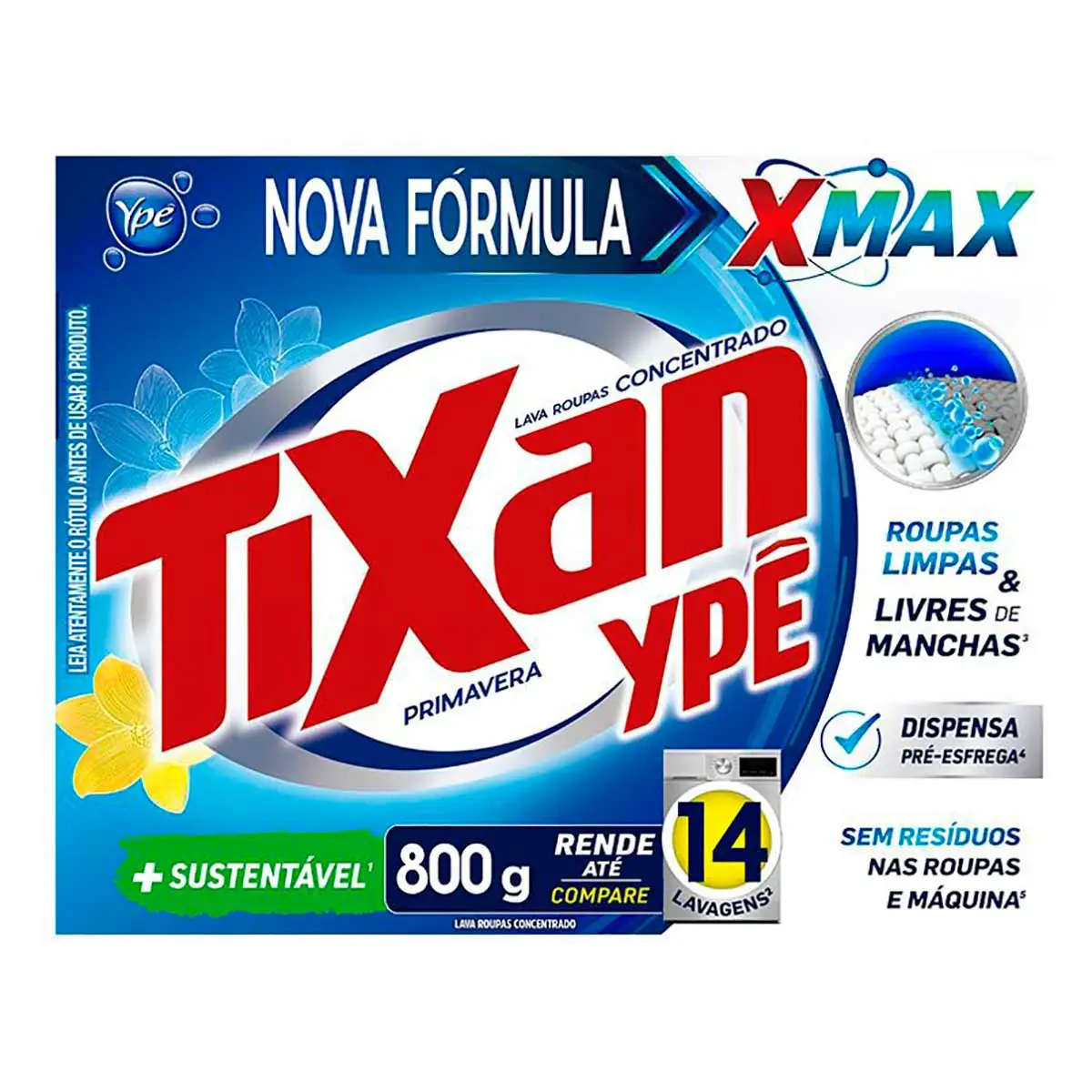 Sabão em Pó Tixan Ypê Primavera 800g