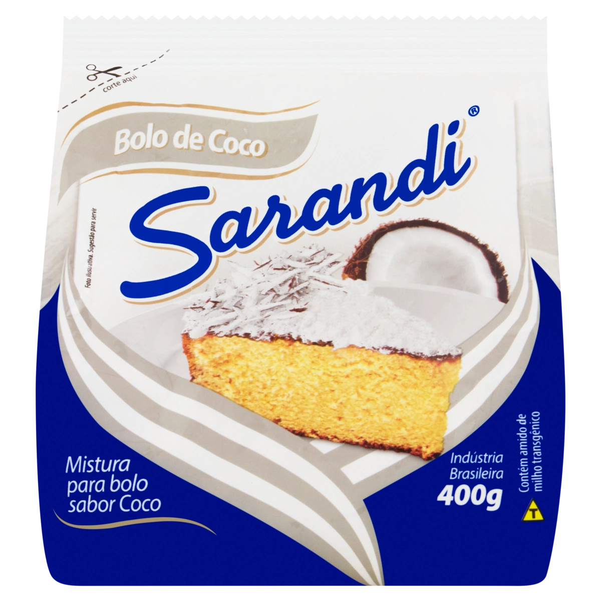 Mistura Para Bolo Coco Sarandi Pacote 400g