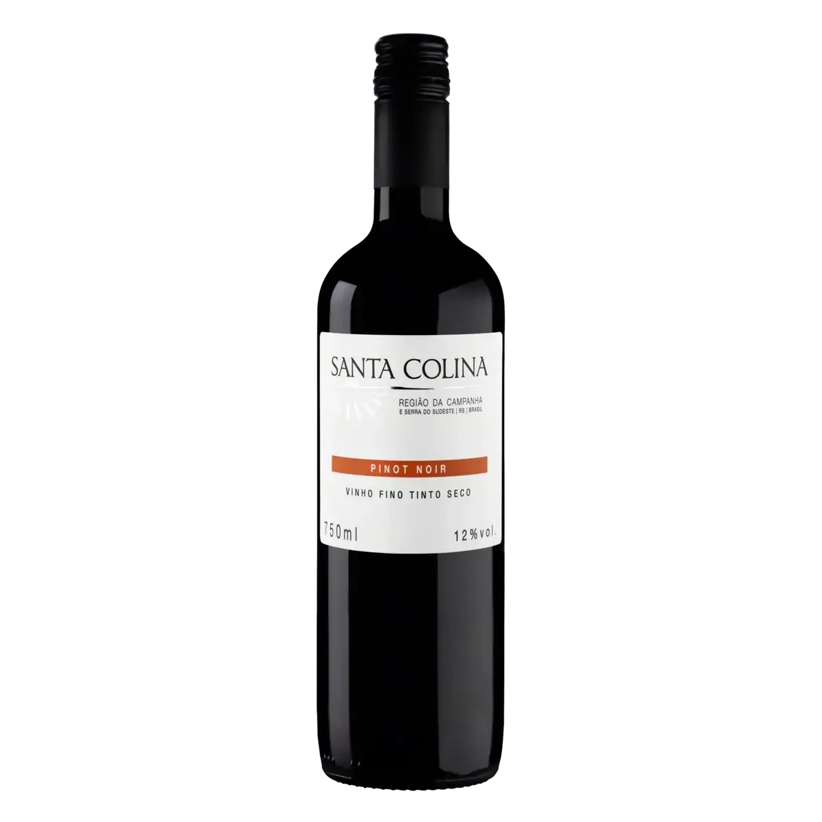 Vinho Brasileiro Tinto Seco Santa Colina Pinot Noir Campanha Gaúcha E Serra Gaúcha Garrafa 750ml