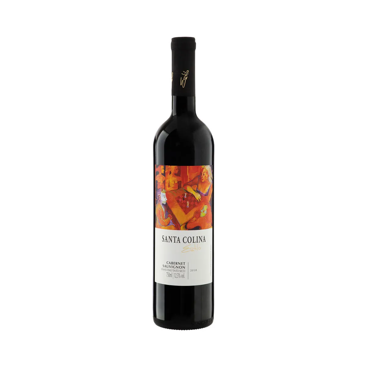 Vinho Brasileiro Tinto Seco Estilo Santa Colina Cabernet Sauvignon Garrafa 750ml