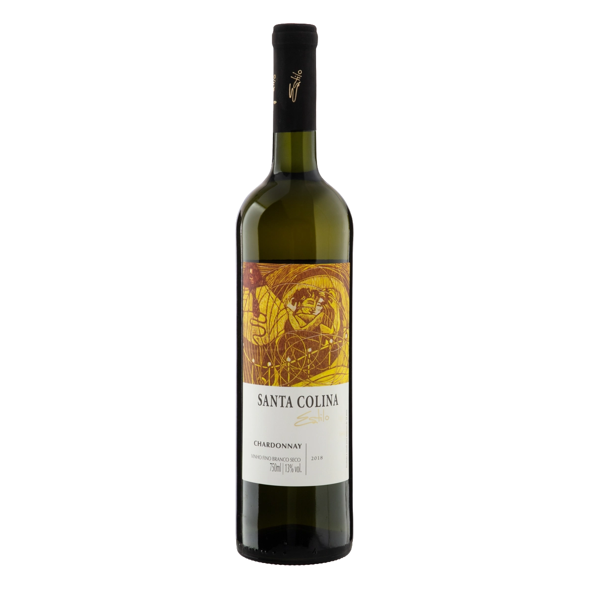 Vinho Brasileiro Branco Seco Santa Colina Estilo Chardonnay Garrafa 750ml