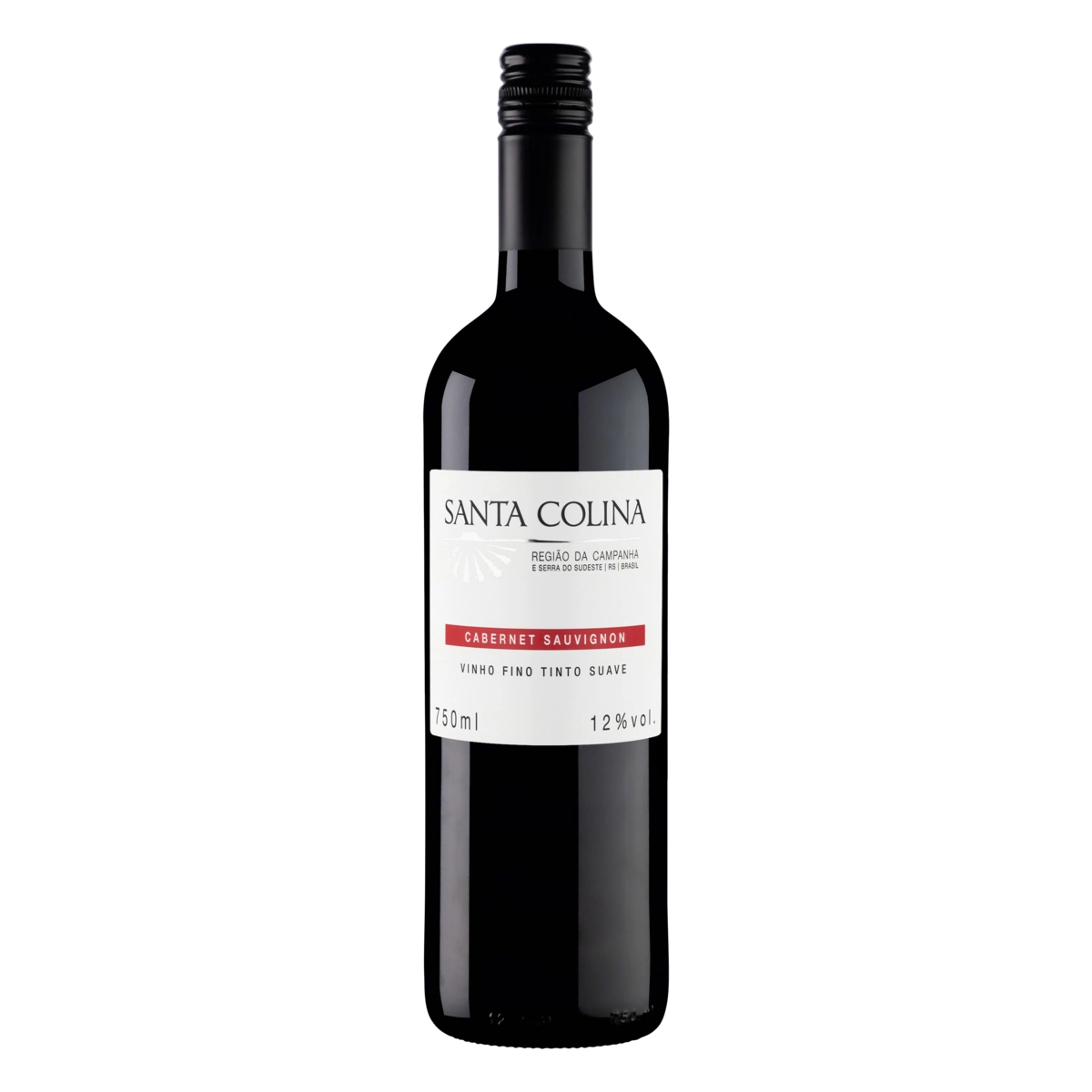 Vinho Brasileiro Tinto Suave Santa Colina Cabernet Sauvignon Campanha Gaúcha E Serra Gaúcha Garrafa
