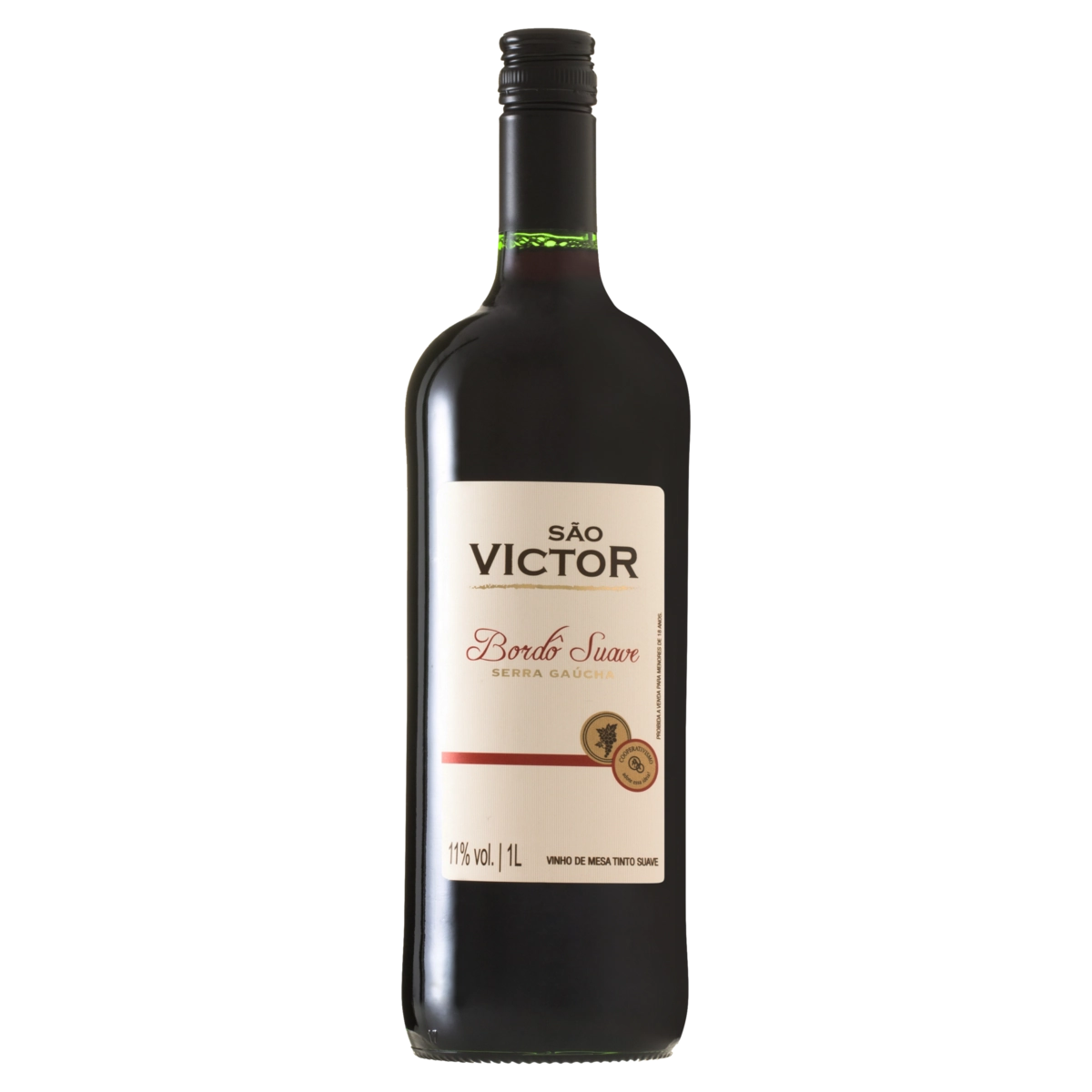 Vinho Brasileiro Tinto Suave Reserva Especial São Victor Bordô Serra Gaúcha Garrafa 1l