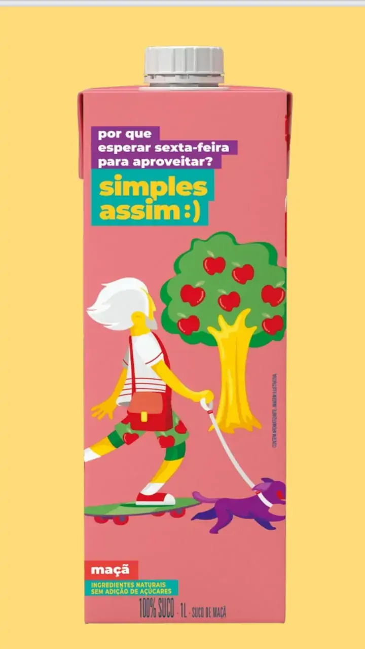 Suco Maçã Simples Assim : Caixa 1l