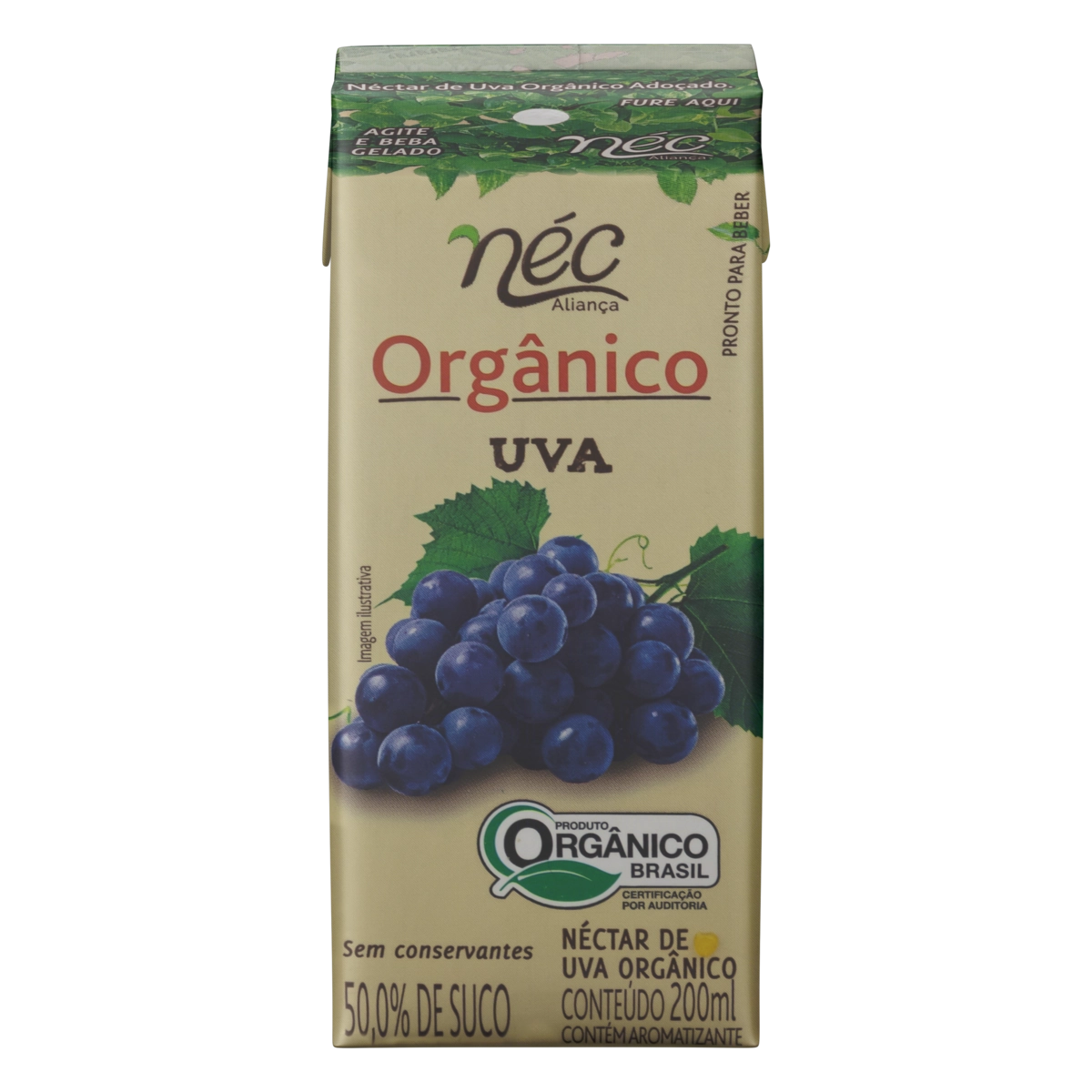 Néctar Orgânico Uva Néc Aliança Caixa 200ml