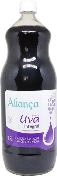 Suco Integral Uva Tinto Aliança Garrafa 1,5l