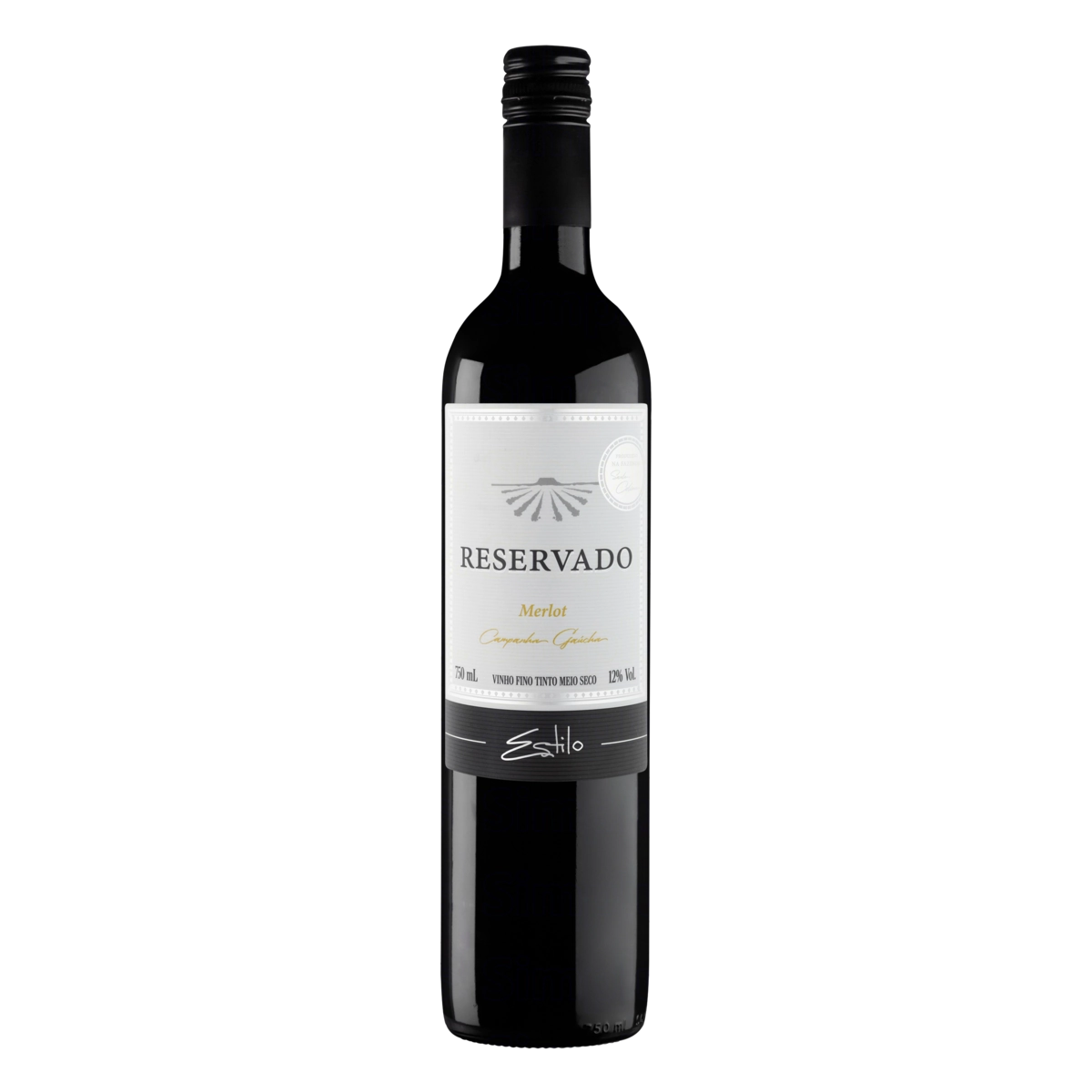 Vinho Brasileiro Tinto Meio Seco Reservado Estilo Merlot Garrafa 750ml