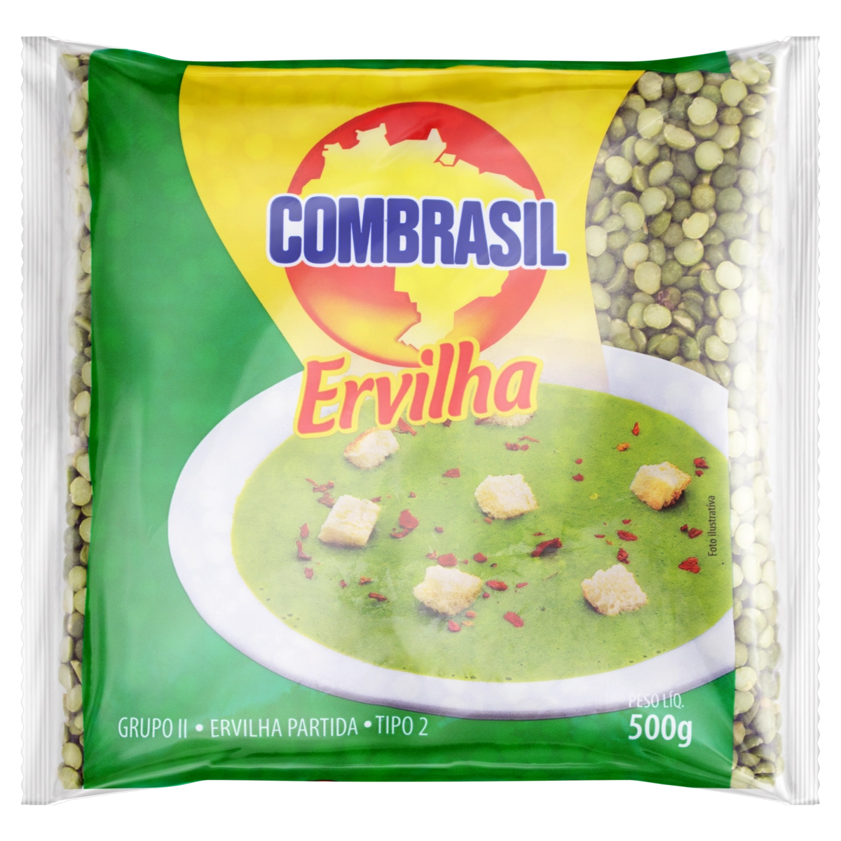 Ervilha Partida Tipo 2 Combrasil Pacote 500g