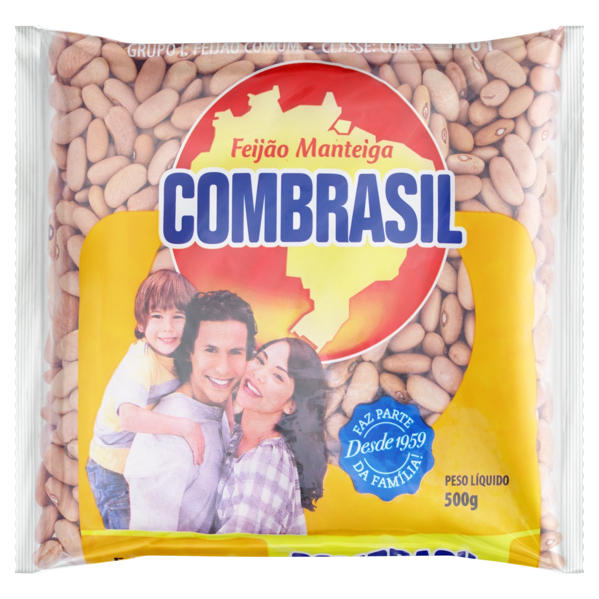 Feijão Manteiga Tipo 1 Combrasil Pacote 500g