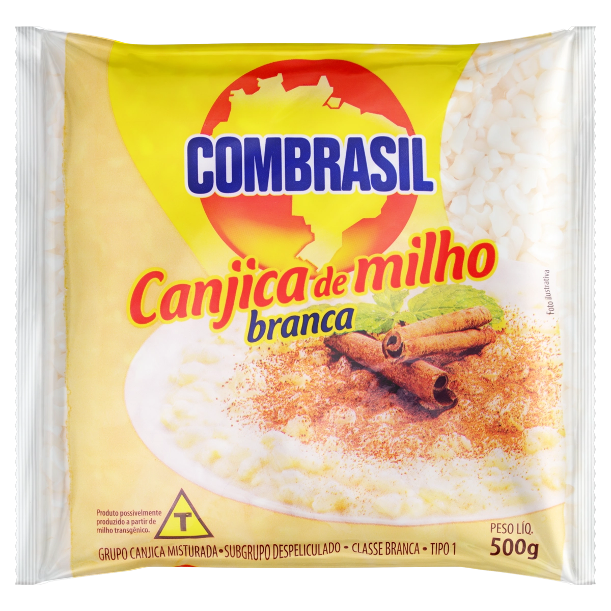 Canjica De Milho Branca Tipo 1 Combrasil Pacote 500g
