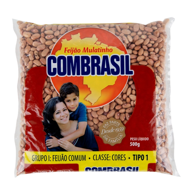 Feijão Mulatinho Tipo 1 Combrasil Pacote 500g