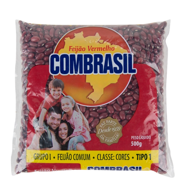 Feijão Vermelho Tipo 1 Combrasil Pacote 500g