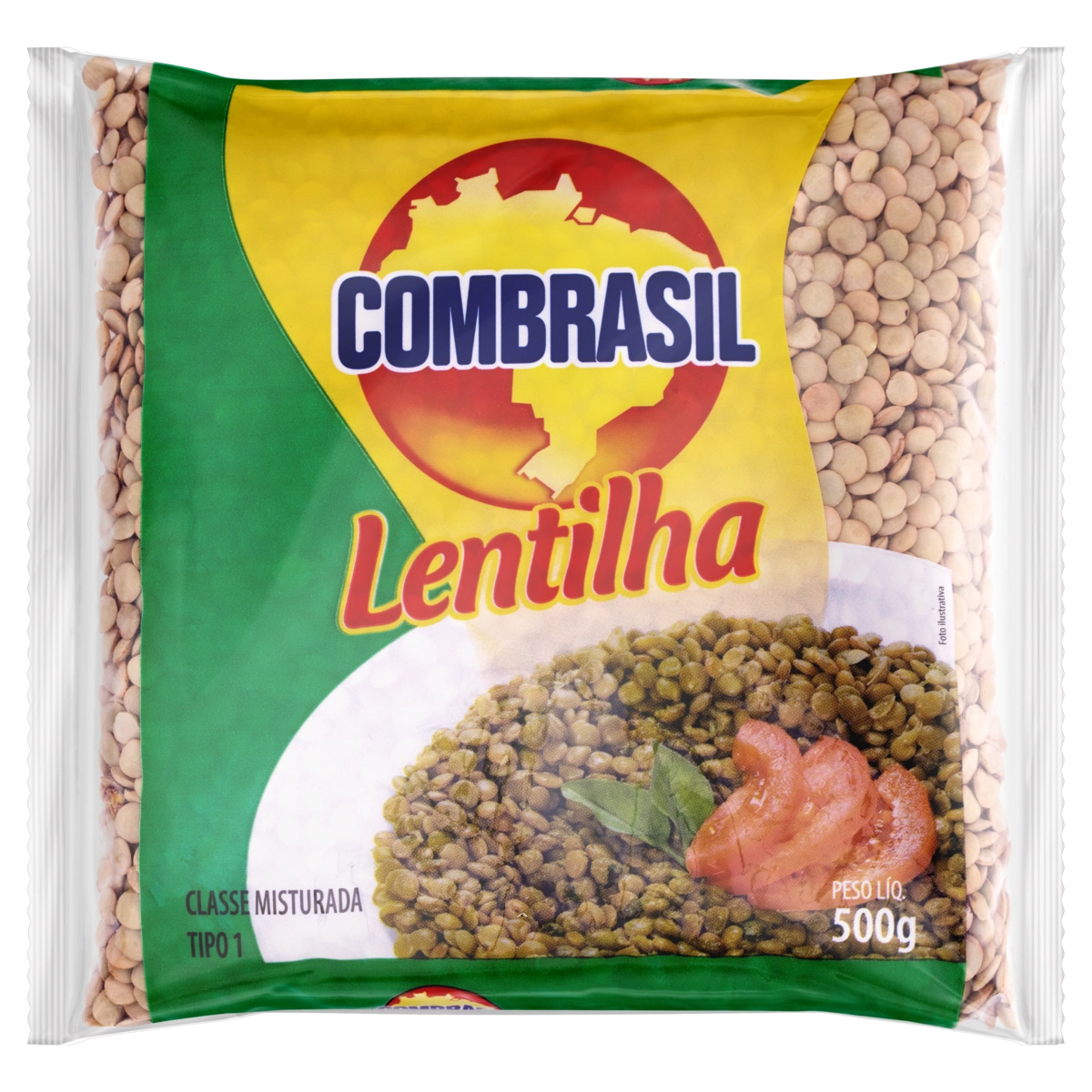 Lentilha Tipo 1 Combrasil Pacote 500g