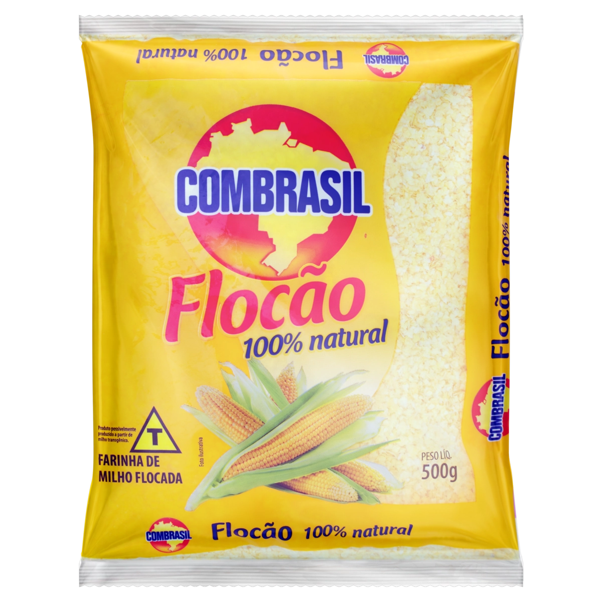 Farinha De Milho Flocão Combrasil Pacote 500g