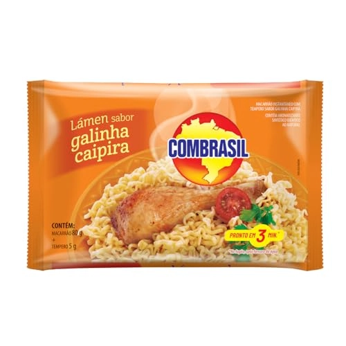 Macarrão Instantâneo Lámen Galinha Caipira Combrasil Pacote 85g