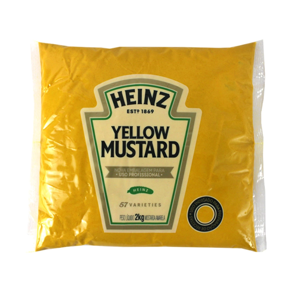 Mostarda Amarela Uso Profissional Heinz Pacote 2kg