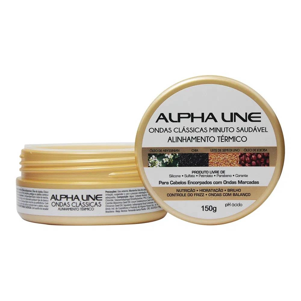Creme/mascara Tratamento Alphaline Alinhamento Térmico Minuto Saudável Ondas Clássica 150g