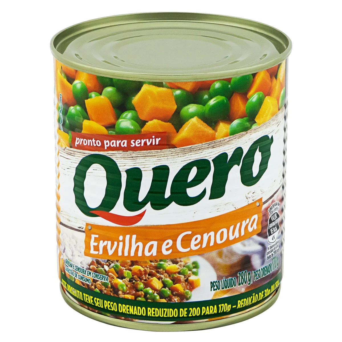 Ervilha E Cenoura Em Conserva Quero Lata 170g