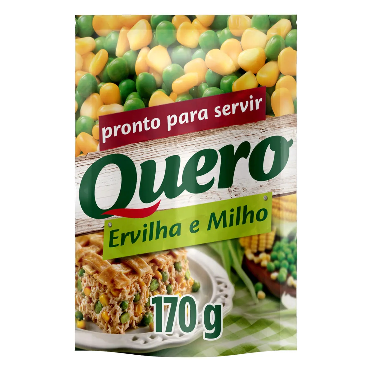 Ervilha E Milho Verde Em Conserva Quero Sachê 170g