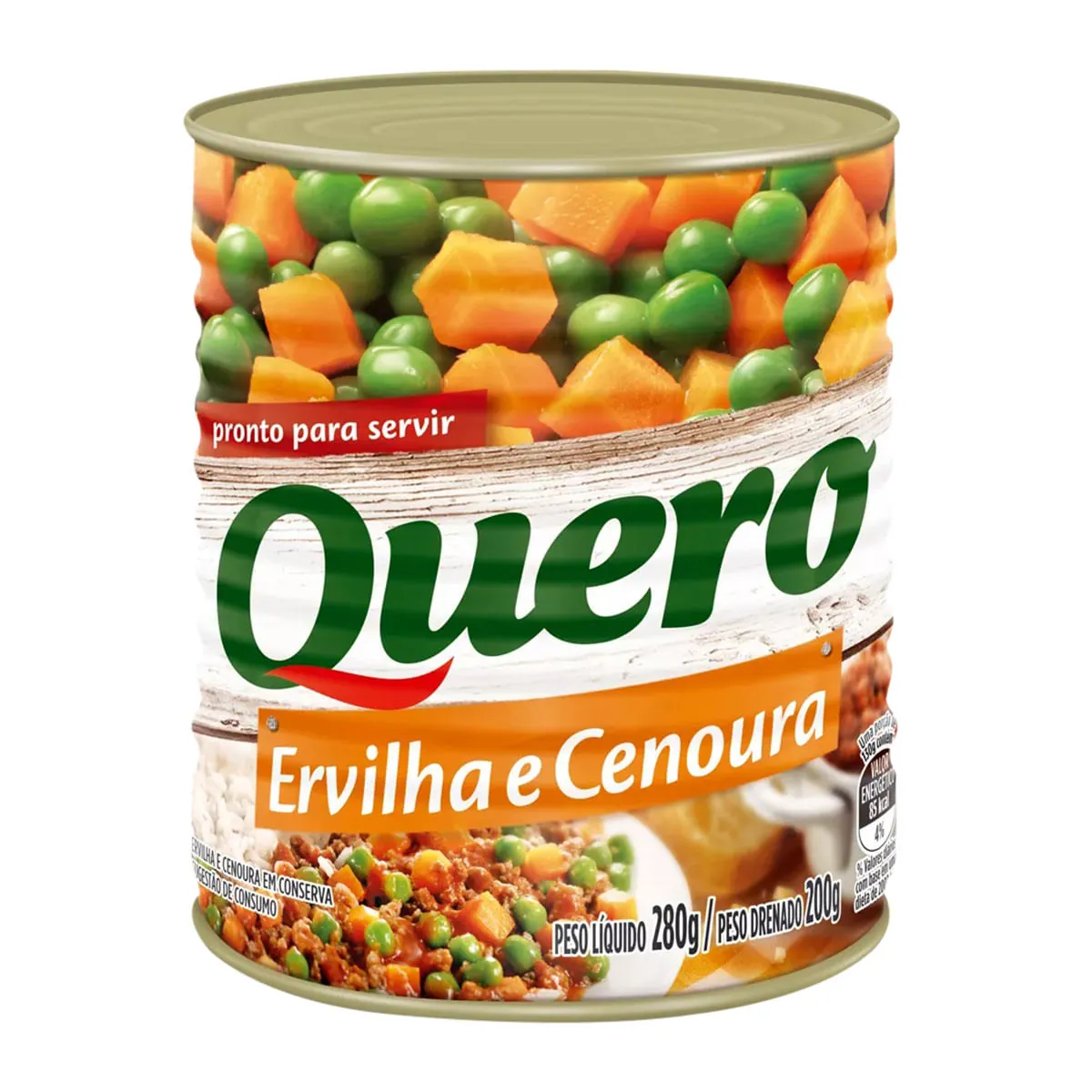 Ervilha E Cenoura Em Conserva Quero Lata 200g