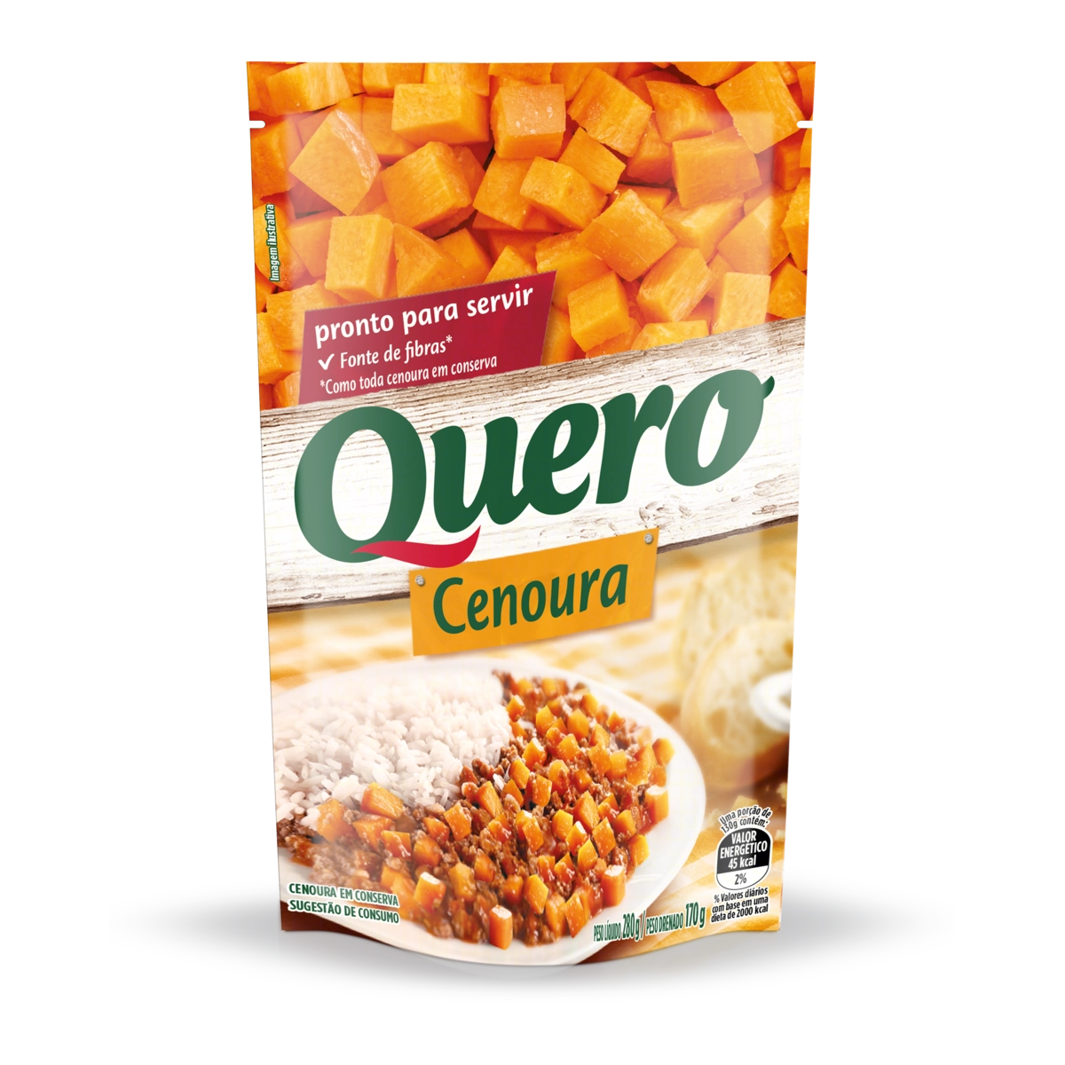 Cenoura Em Conserva Quero Sachê 170g